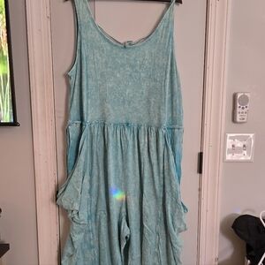 Sleeveless Teal Jumpsuit